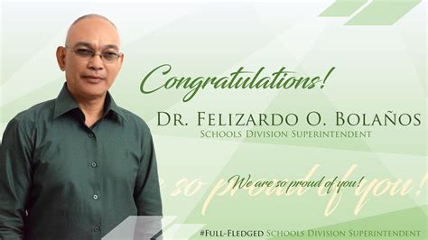 Congratulations Dr. Felizardo O. .